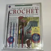 I TAUGHT MYSELF TO CROCHET Boye Kit 6397 Hooks Needles Rings New