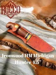 Fixed Blade Rocco Handmade 4.5" 1095 Michigan Hunter Hammer Marked DH-2229