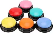 Recordable Answer Buzzers Talking Training Dog Pet Buttons Teach Your Dog to Talk Game Show Buzzers Record Teach Your Dogs Voice What They Want Set of 6 for Communications