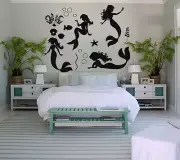 Mermaid Vinyl Decal Water Nymph Wall Sticker Bathroom Decor Nursery Decal MN791
