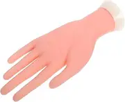IWOWHERO Flexible Nail Art Practice Hand Model Reusable Fake Hand for Manicure Training Life Sized Design for Beginners and Salon Use Lightweight and Portable Practice Tool