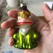 Frog Ornament Glass Prince Christmas Horny Toad Birthday Girlfriend Gift Kermit