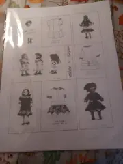 For Antique French Doll Collectors This Is 2 Pages Of Patterns & Instructions