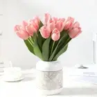 Home Wedding Bridal Bouquet Fake Flowers Artificial Plant Tulip Tulipanes