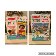 Melissa & Doug Fun at the Fair Funhouse Mirror & Floor Puzzle NEW