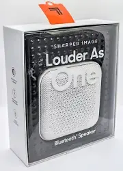 NEW SHARPER IMAGE Bluetooth Speaker Louder As One - White