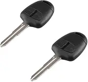 2Pcs Replacement Key Shell Buttons Key Replacement Remote Key Blank Shell for Comaptible Mitsubishi Pajero Sport Outlander Grandis ASX