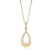 Zamel's 9ct Yellow Gold Round Brilliant Cut with 0.2 CT of Diamond Pendant