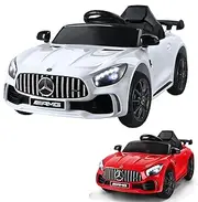 ALFORDSON Kids Ride On Car Remote Control Sport Car, Eletric Dual Motor Riding Car with Music Player LED Lights, Ride-on Toy Design Vehicle for Toddler, White