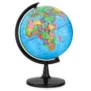 World Globe with Stand 13" Geography Educational Globe for Students & Teacher...