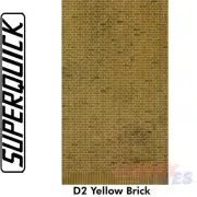 Building Paper YELLOW BRICK D2 1:76 scale OO HO Gauge Pack 6 D02 SuperQuick