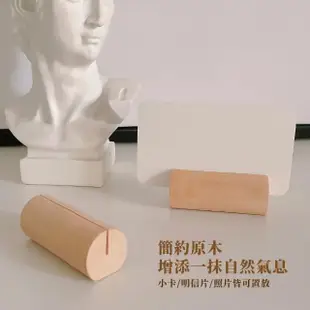 【自然木質】原木圓柱底座照片留言夾-10入(名片夾 留言夾 照片夾 明信片夾 便簽夾 原木)