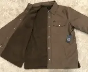 NEW Brixton Trapper Jacket (Brown) - Large - Sherpa Lined / Snap Buttons