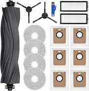 Accessory Set for Dreame L20 Ultra / L20 Ultra Complete, 4 Mop Mop Pads 6 Dust Bags 1 Main Brush 2 Filters, Robot Vacuum Cleaner Replacement Parts Accessory Kit