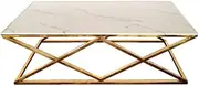Beverly Coffee Table (White Marble, Gold)