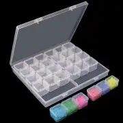 30 Grids Diamond Art Bead Organizer Box, Compact & Portable Clear Plastic Cas...