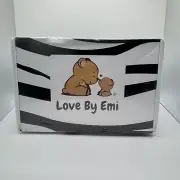 Love By Emi White Tiger Baby Security Blanket With Lullaby Music Lovey Plush New