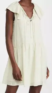 NWT REBECCA TAYLOR SzM SLEEVELESS DAYBREAK CHECK SHIFTH DRESS CELERY