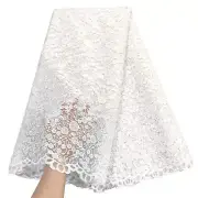 LadyQ African Net Lace Fabric 2023 Bridal French Lace Fabric 5 Yards African ...