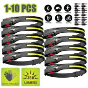 LED Motion Sensor Head Torch Headlight Lamp COB Headlamp Night Buddy Waterproof