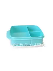 Tupperware Lunch Square Divided Packette Lunch Box Mint Color New