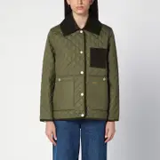 [Barbour] Moss green quilted jacket 12 UK Green