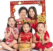 Roaring Good Time 2025 Chinese New Year Party Supplies 2025 Snake Chinese New Year Party Photo Booth Props Chinese New Year Photo Booth Frame for Party Game