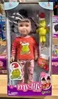 My Life As Poseable Grinch Sleepover 18 inch Doll, Brunette Hair, Green Eyes 196