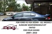 Slimline Weathershield Kit All 4 for Ford FG FGX Falcon XR6 XR8 G6 G6E XT Tinted