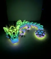 12” 3D Printed Easter Dragon - Glow In The Dark Articulated GITD