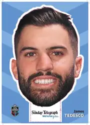 NRL RUGBY JAMES TEDESCO FACE MASK, STATE OF ORIGIN , NSW BLUES QLD MAROONS 1
