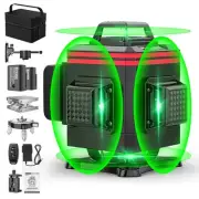 16 Lines Laser Level 4x360° Self Leveling Green Laser Level， 4D Green Cross L...