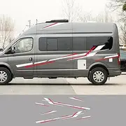 RWRAPS 6Pcs Motorhome Stripes Vinyl Stickers Graphics Car Decoration Decals,Fit for Camper Van Horsebox Caravan RV Accessories
