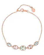 Bloomingdale's Fine Collection Prasiolite, Blue Topaz, & Morganite Bezel Station Bracelet in 14K Rose Gold