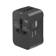 Travel Adapter, Worldwide All in One Universal Travel Adaptor AC Power Plug A...