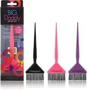 Framar Big Daddy Brush Set, Hair Color Brush Set - Hair Coloring Brush, Hair Dye Brush, Root touch up brush - 3 Pack