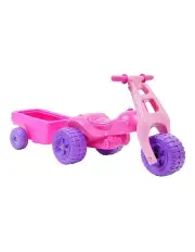 [Avoca] ATV Push Kick Trike With Trailer 1-3 Years Ride-On Toy Pink