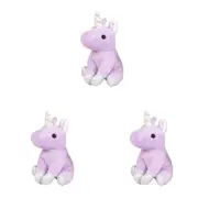 3PK Living Nature Little Buddies Unicorn Animal Plush Toy 9cm Assorted 0y+