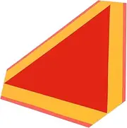 MUCKLILY Sturdy Slow Moving Vehicle Sign Red Reflective Tape Caution Sign Reflective Triangle