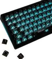 YMDK PC Keycap 119 Keys Shine Through Top UV Printing MDA Profile Custom Keycaps for MX Mechanical Keyboard