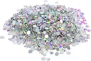 1440Pcs Glass Crystal Gems for DIY Crafts Clothing Shoes Nail Art Versatile Decoration with High Light Reflection