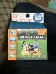 Monkey Mat Portable Indoor/Outdoor Mat Beach Picnic - Nylon 5'x 5' NWT