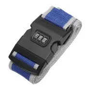 Luggage Strap with Combination Lock TSA Approved Gray Blue