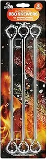 UBL Metal BBQ Skewers Set, 26 cm (Pack of 6)