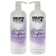 Keratin Perfect Keratin Brightener Kit For Unisex 2 Pc Kit 32oz Shampoo, 32oz Conditioner