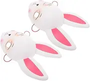 WEKAMOS 2 PC Bunny Mask Cosplay Prop Bunny Face Mask Cosplay Mask Party Mask Bunny Rabbit Face Mask Simulation Rabbit Mask Cosplay Party Mask Plastic White