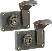 Mipcase 2Pcs Antique Latch Lock for Suitcases and Boxes Ergonomic Bronze Toggle Catch Lightweight Security for Luggage and Bags Versatile Portable Design