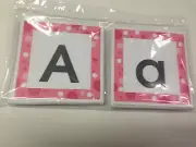 ABC Uppercase Lowercase Match - 52 cards- Laminated Cards Set Homeschool Pre-k#