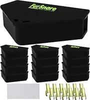 Mouse Bait Station for Outdoor & Indoor with Keys - Mice Traps for House Indoor Kill - Mouse Poisoning Rat Bait Box for Home, Pest Control - Reusable, Safe for Kids & Pets (12 Pack, Black)