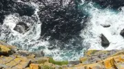 Landscape rocks sea cliff nature Custom Gaming Mat Desk